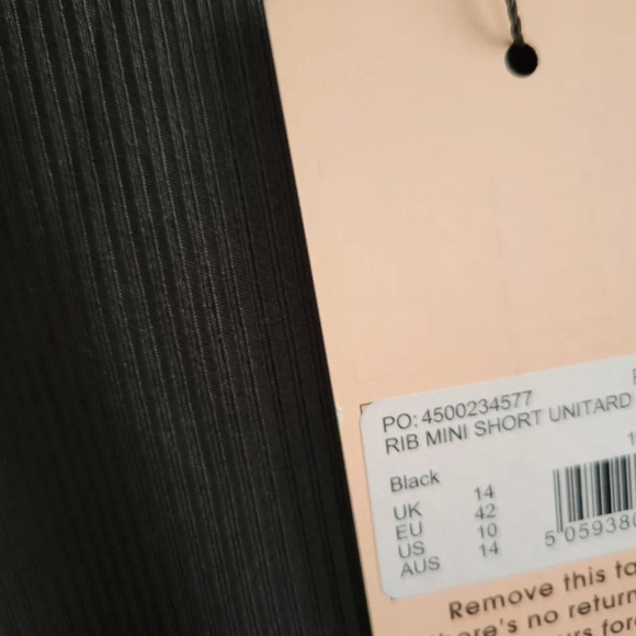 Missguided Ribbed Unitard Romper / Size - Tagged Us 10 - Picture 6 of 6